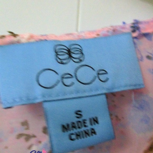 CECE Floral Print Top Size S - Picture 4 of 7